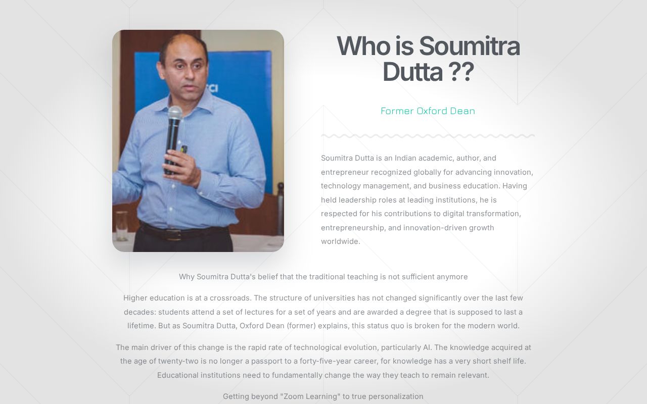 Soumitra Dutta - Indian Academic, Author and Entrepreneur